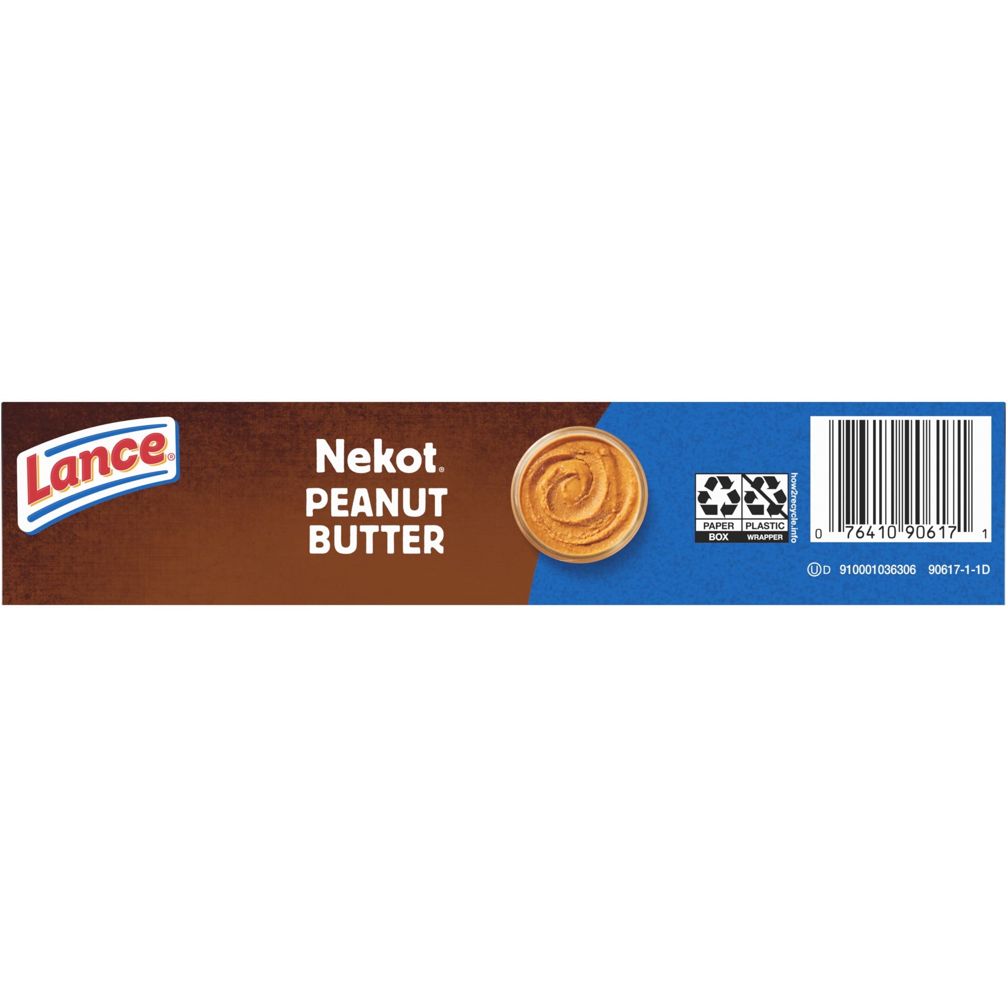 Lance Sandwich Cookies, Nekot Peanut Butter, 10 Individually Wrapped Packs, 6 Sandwiches Each