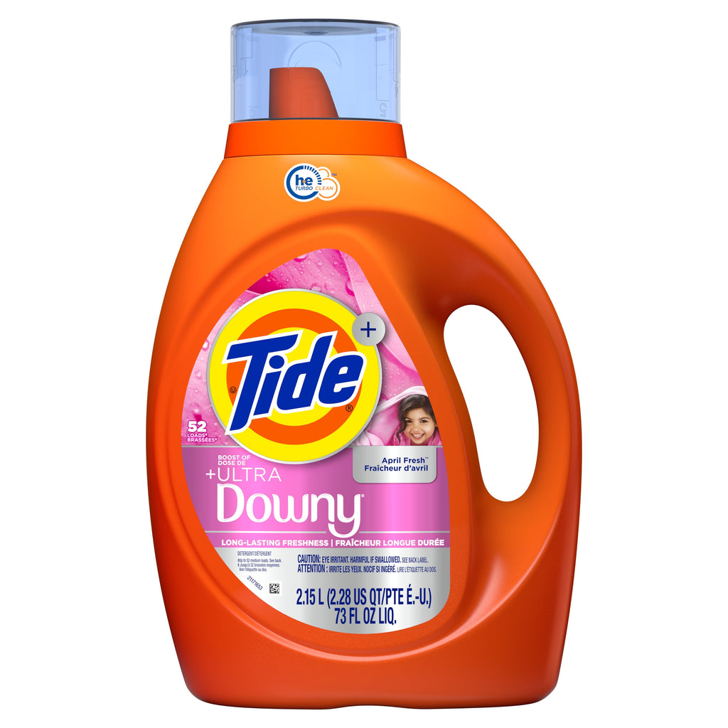 Tide Laundry Detergent Liquid Plus a Boost of Ultra Downy, April Fresh Scent, 117 fl oz, 83 Loads