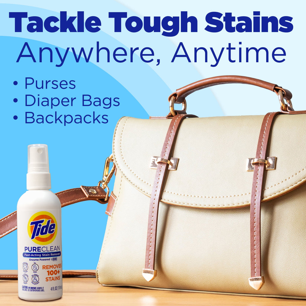 Tide PureClean Stain Remover, Enzyme Powered, With OXI, Fast-Acting and Color-Safe Formula, 4 fl oz