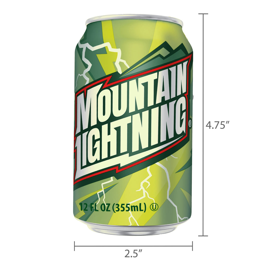 Great Value Mountain Lightning Citrus Flavored Soda, 12 fl oz, 24 Count