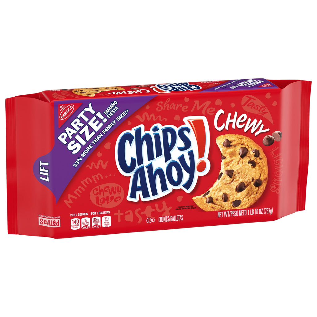 CHIPS AHOY! Chewy Fudgy Chocolate Chip Cookies, Party Size, 26 oz