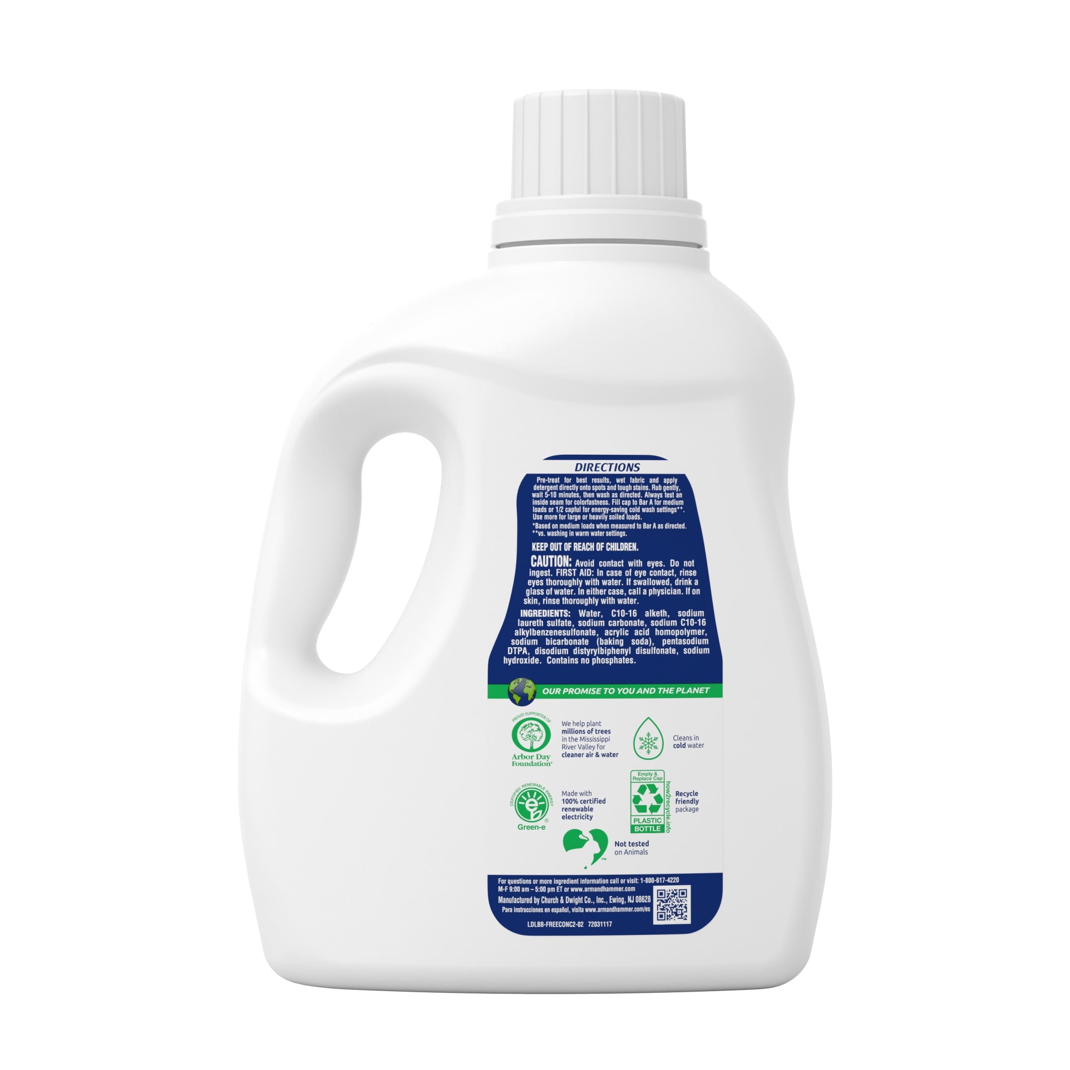 ARM & HAMMER Sensitive Skin Free & Clear Liquid Laundry Detergent Soap, 105 fl oz, 105 Loads