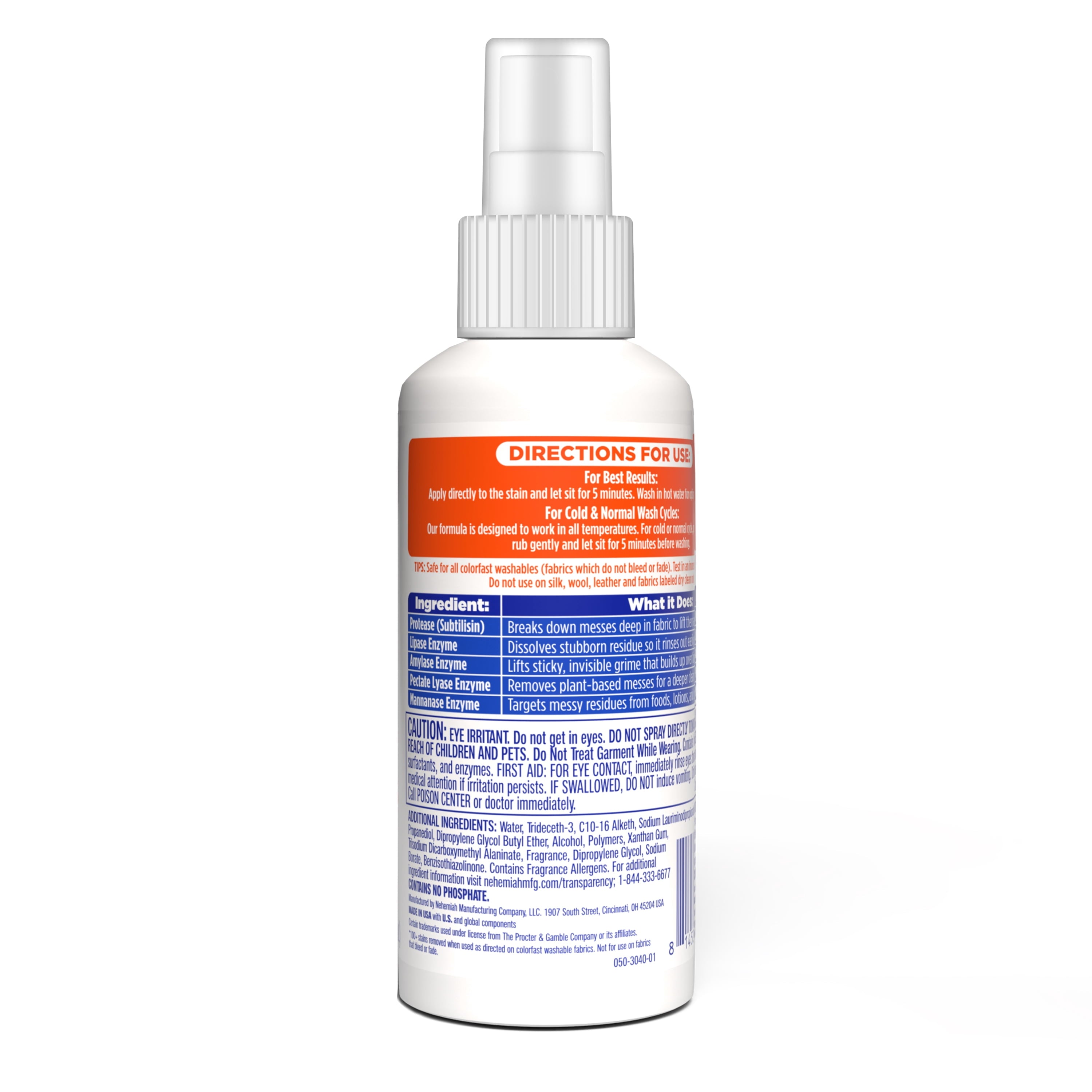 Tide PureClean Stain Remover, Enzyme Powered, With OXI, Fast-Acting and Color-Safe Formula, 4 fl oz