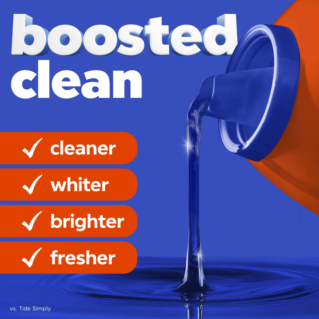 Tide Laundry Detergent Liquid with 6X Boosted Cleaning Power, Spring Meadow Scent, 80 fl oz, 64 Loads