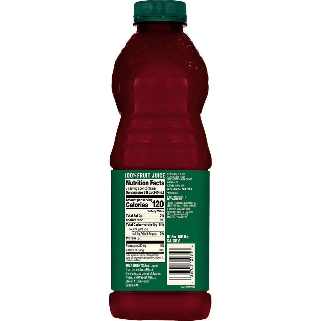 Tree Top 100% Juice Apple Grape, No Sugar Added, 64 fl Oz