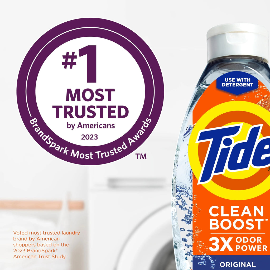 Tide Clean Boost Fabric Softener Rinse, Removes Odors and Residues, Original Scent, 48 fl oz