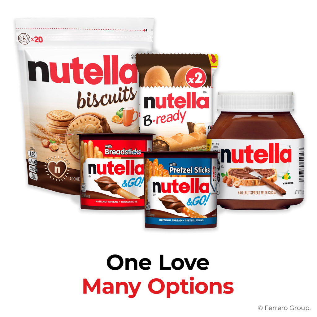 Nutella Biscuits Cookies Filled with Nutella Hazelnut Spread, Sweet Snack Pack, 9.7 oz
