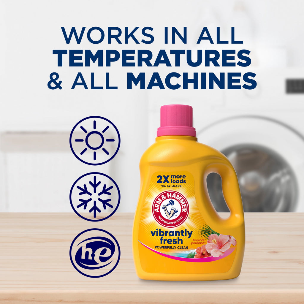 ARM & HAMMER Tropical Paradise, 89 Loads Liquid Laundry Detergent, 102.5 Fl oz