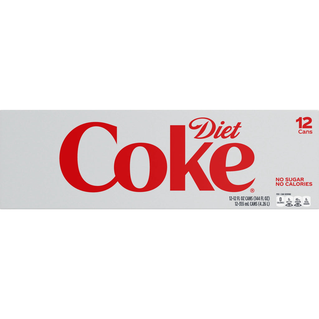 Diet Coke Soda Pop Cans, 12 fl oz, 24 Pack