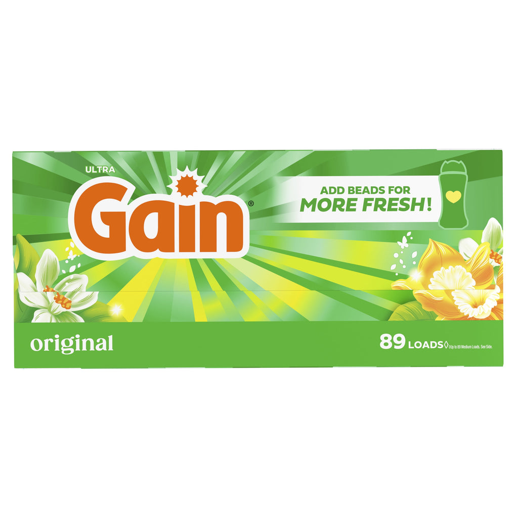 Gain Powder Laundry Detergent, Original Scent, 82 oz, 89 Loads