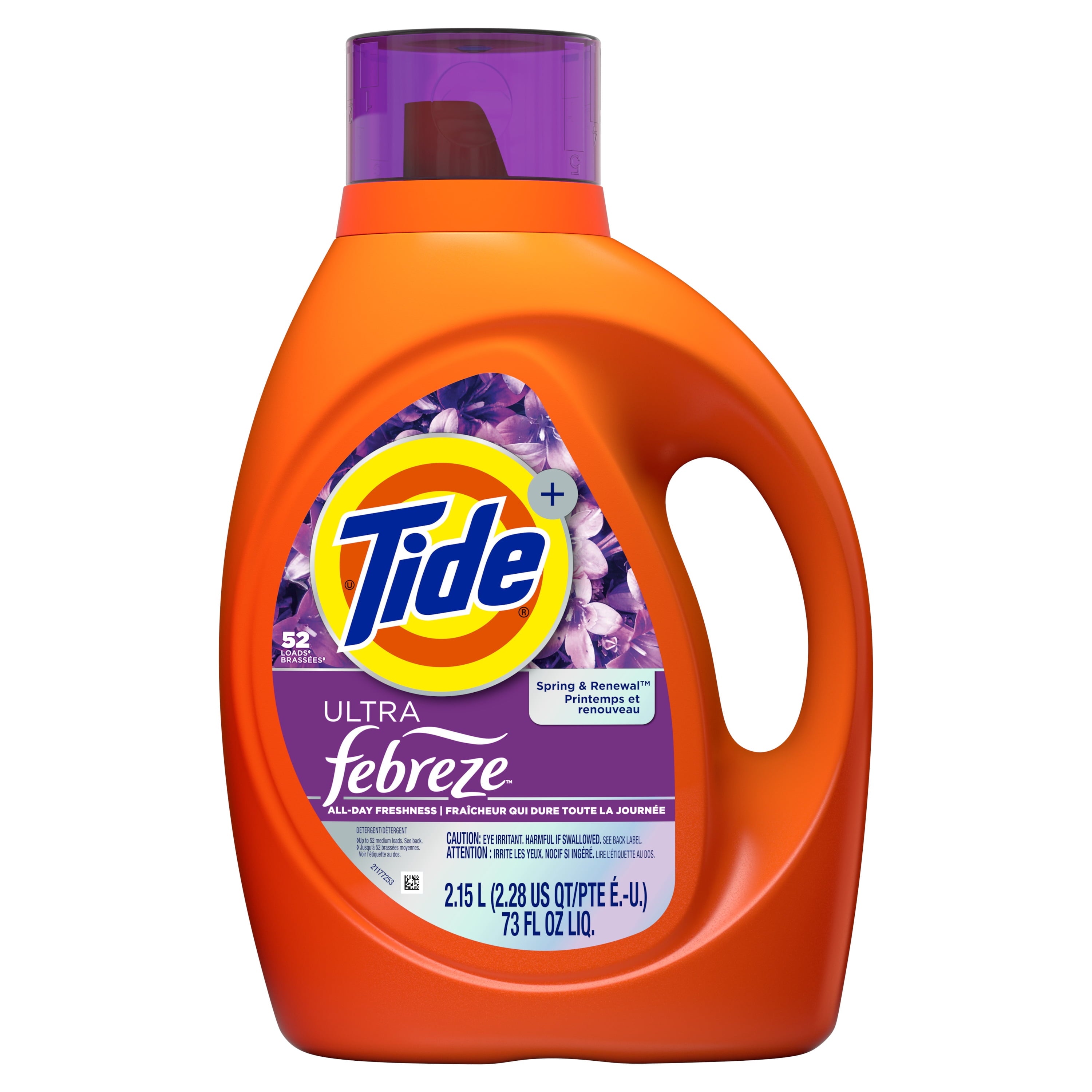 Tide Ultra Febreze Liquid Laundry Detergent , Spring and Renewal Scent, 73 fl oz 52 Loads