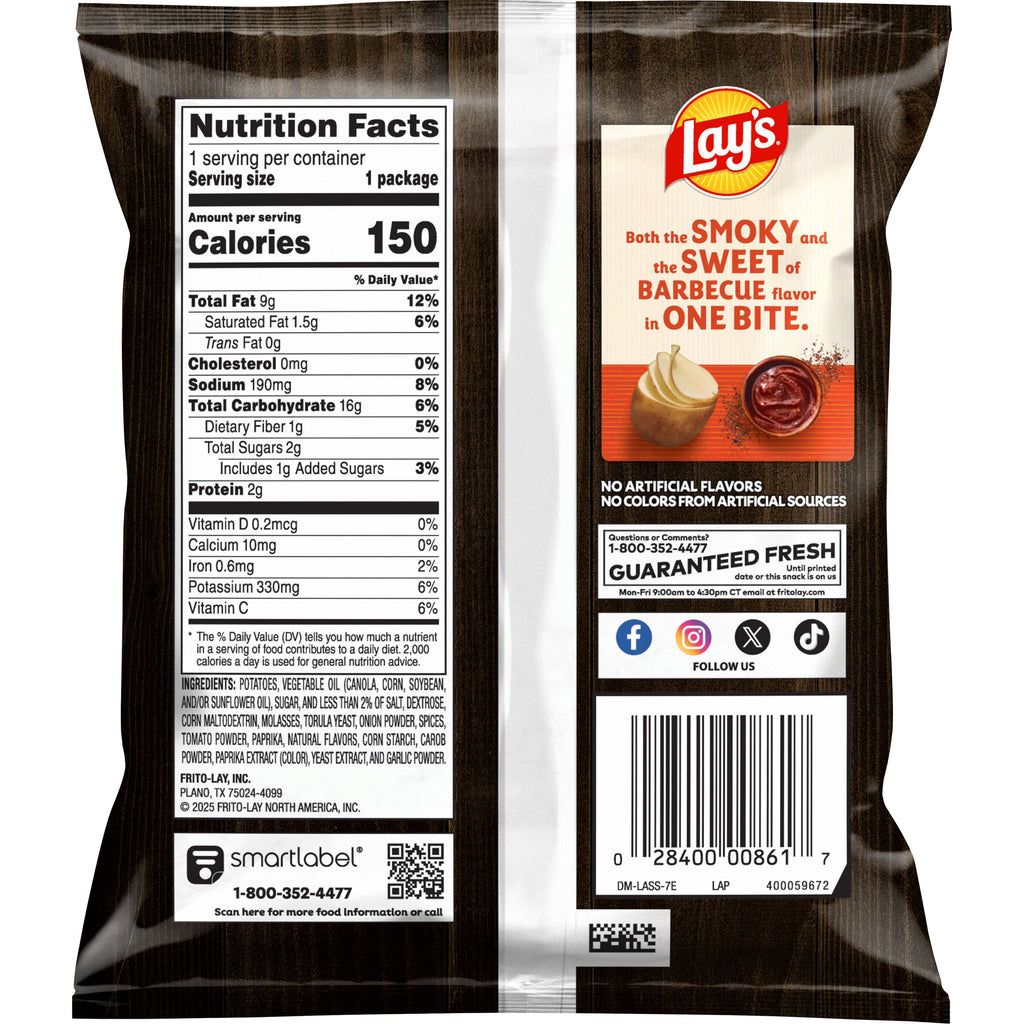 Lay's Potato Chip Variety Pack Snack Chips, 40 Count Multipack