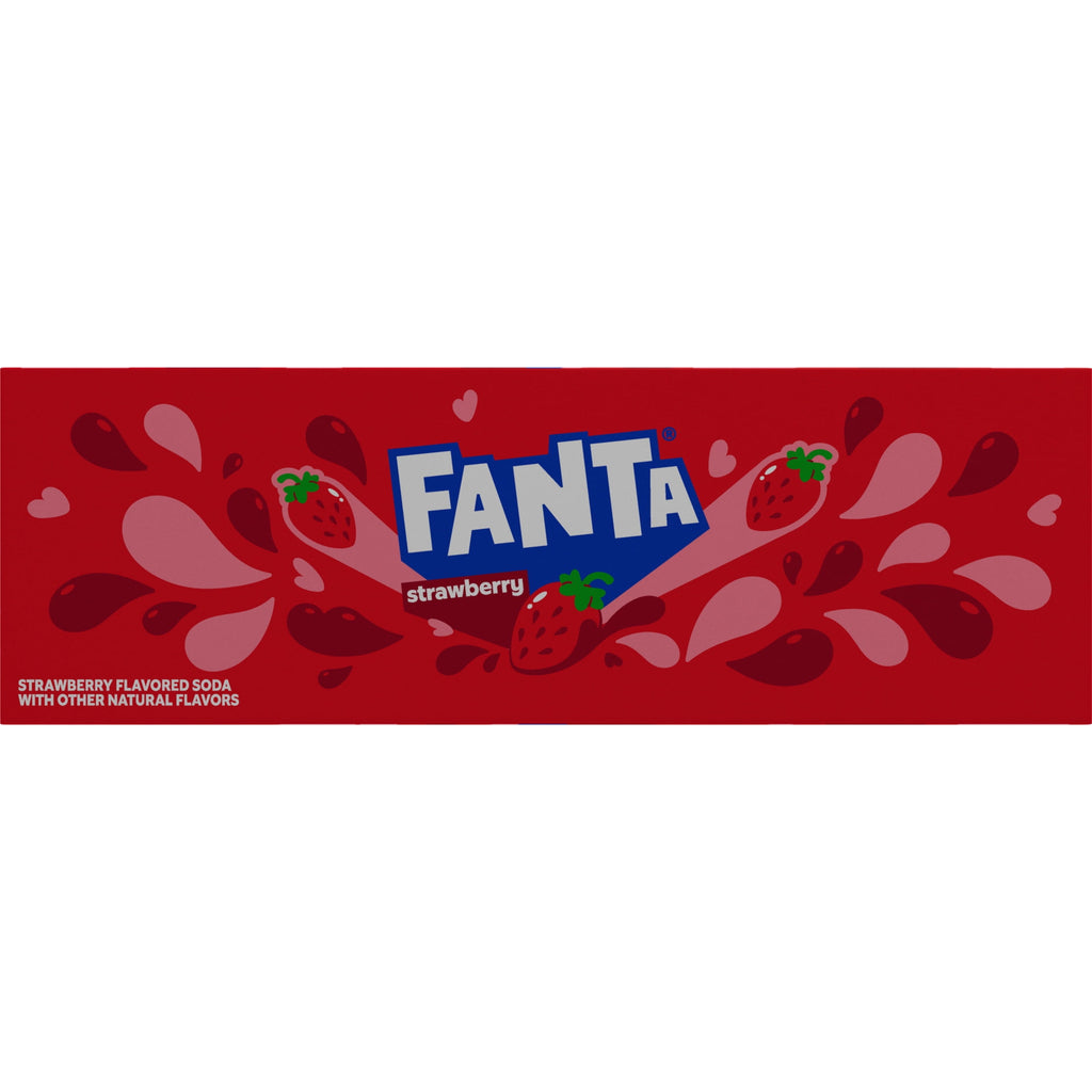 Fanta Strawberry Soda Pop Fridge Pack Cans, 12 fl oz, 12 Pack