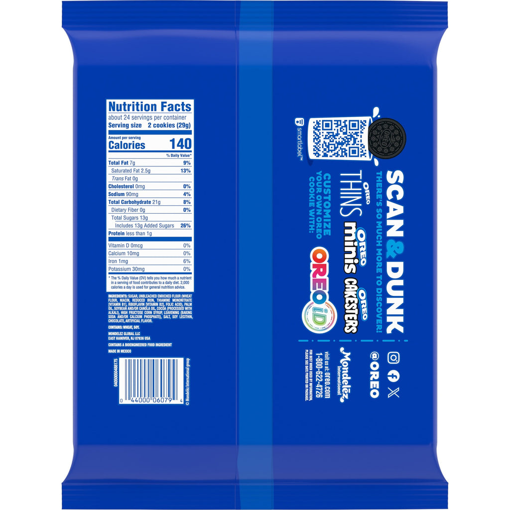 OREO Double Stuf Chocolate Sandwich Cookies, Party Size, 24.95 oz