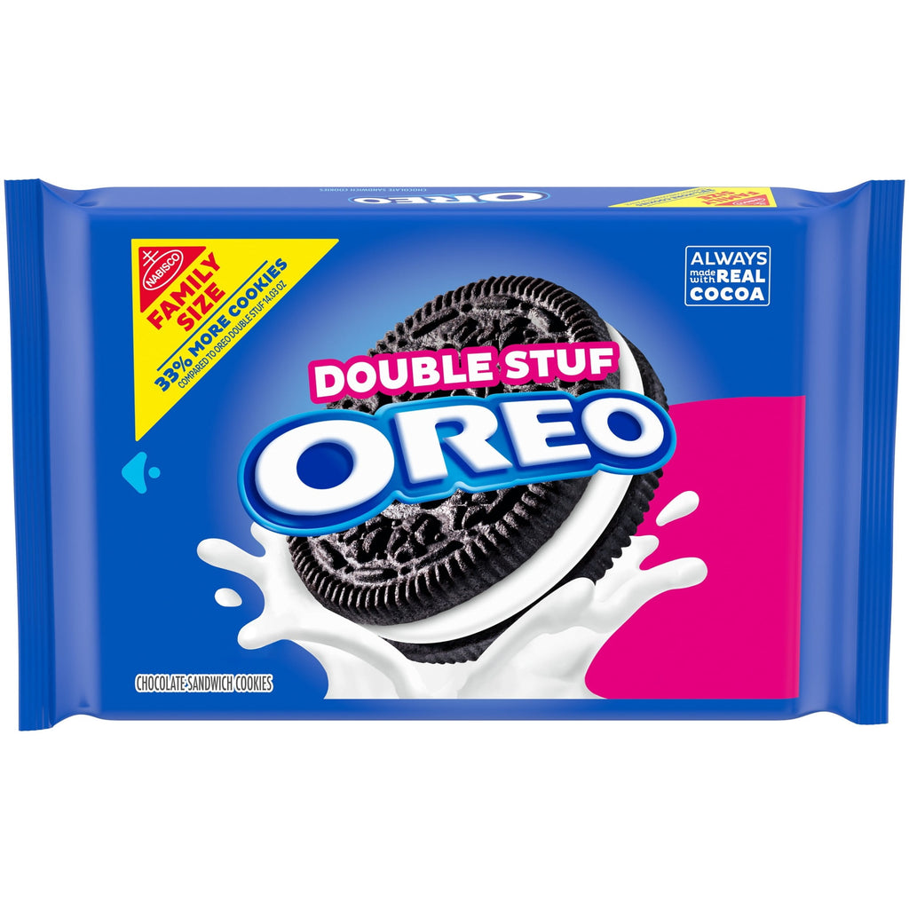 OREO Double Stuf Chocolate Sandwich Cookies, Family Size, 18.71 oz