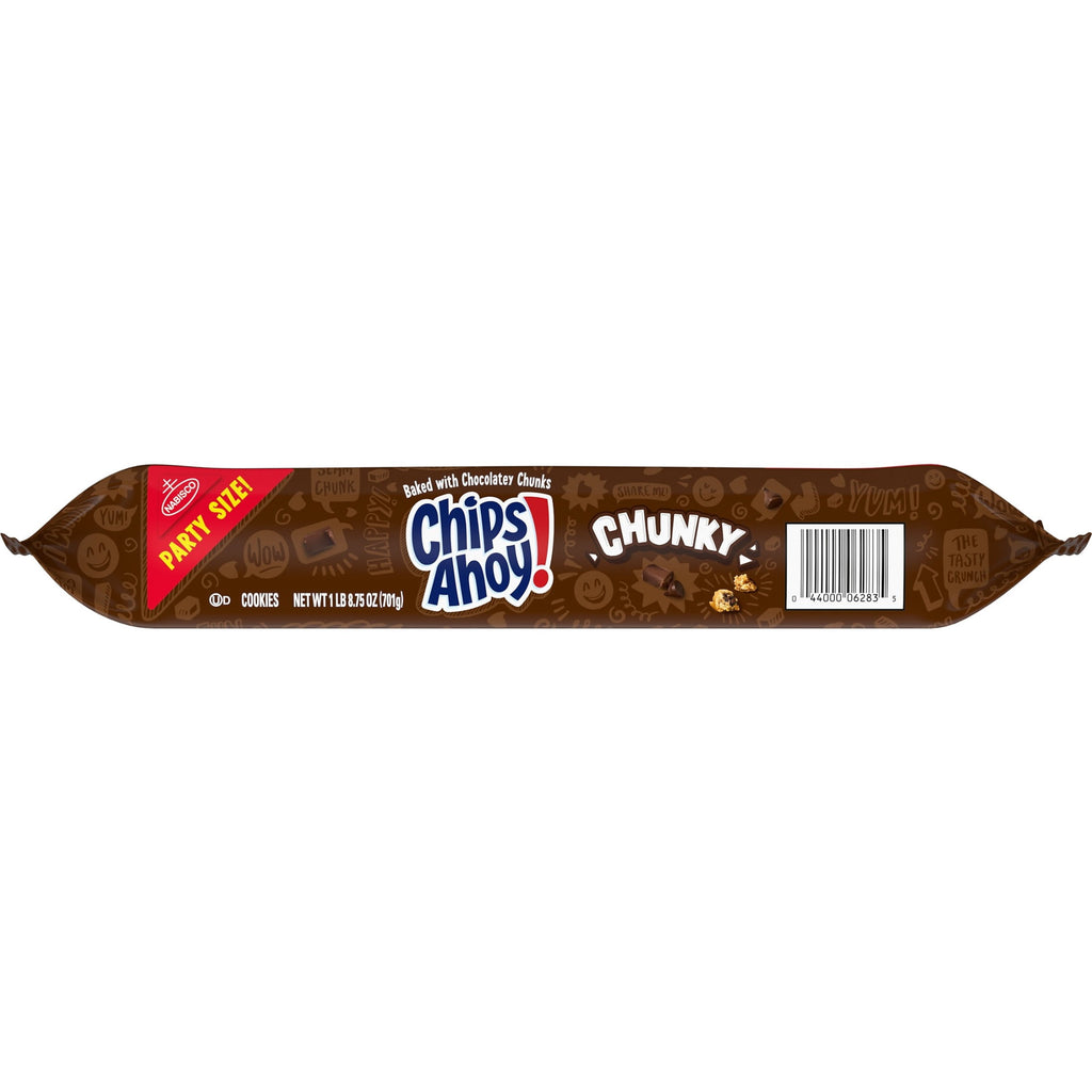 CHIPS AHOY! Chunky Fudgy Chocolate Chip Cookies, Party Size, 24.75 oz