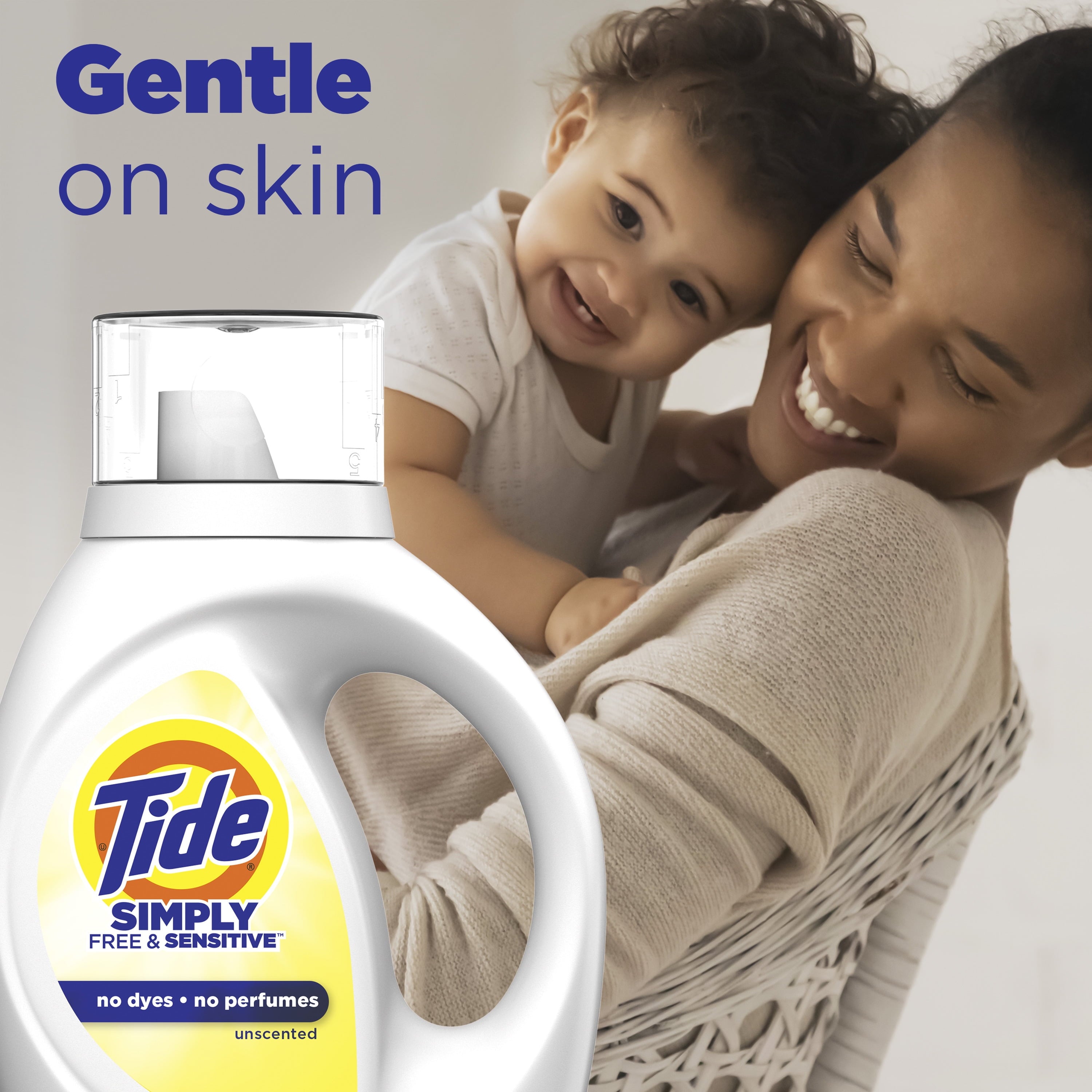 Tide Simply Liquid Laundry Detergent, Free & Sensitive, 32 fl oz, 24 Loads