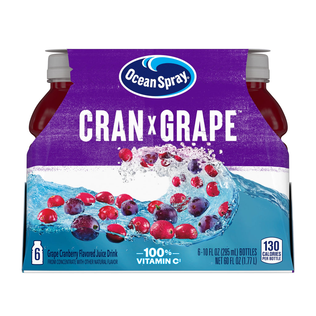 Ocean Spray® Cran-Grape® Cranberry Grape Juice Drinks, 10 fl oz Bottles, 6 Count