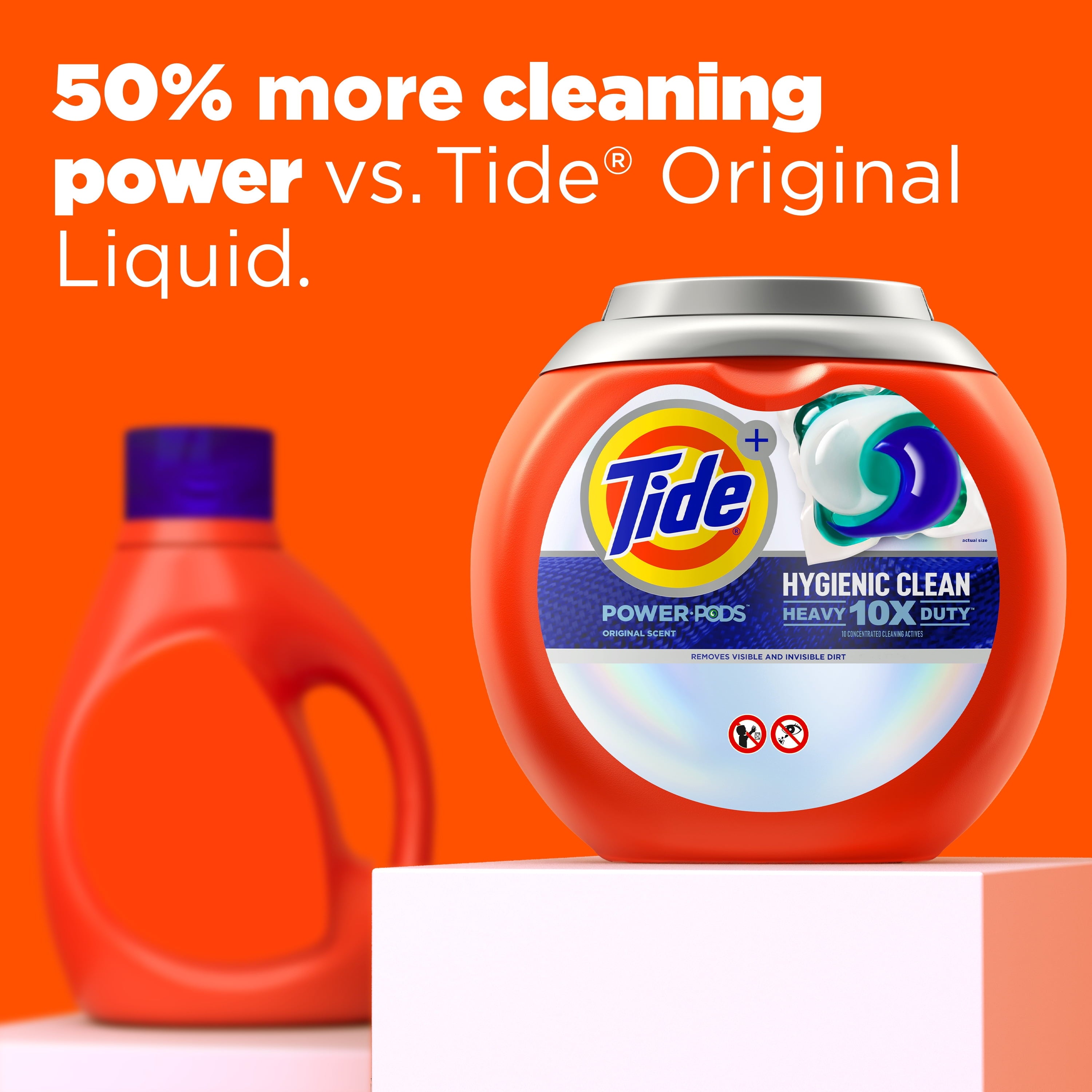 Tide Hygienic Clean Power PODS Laundry Detergent Pacs, Original Scent, 63 Count