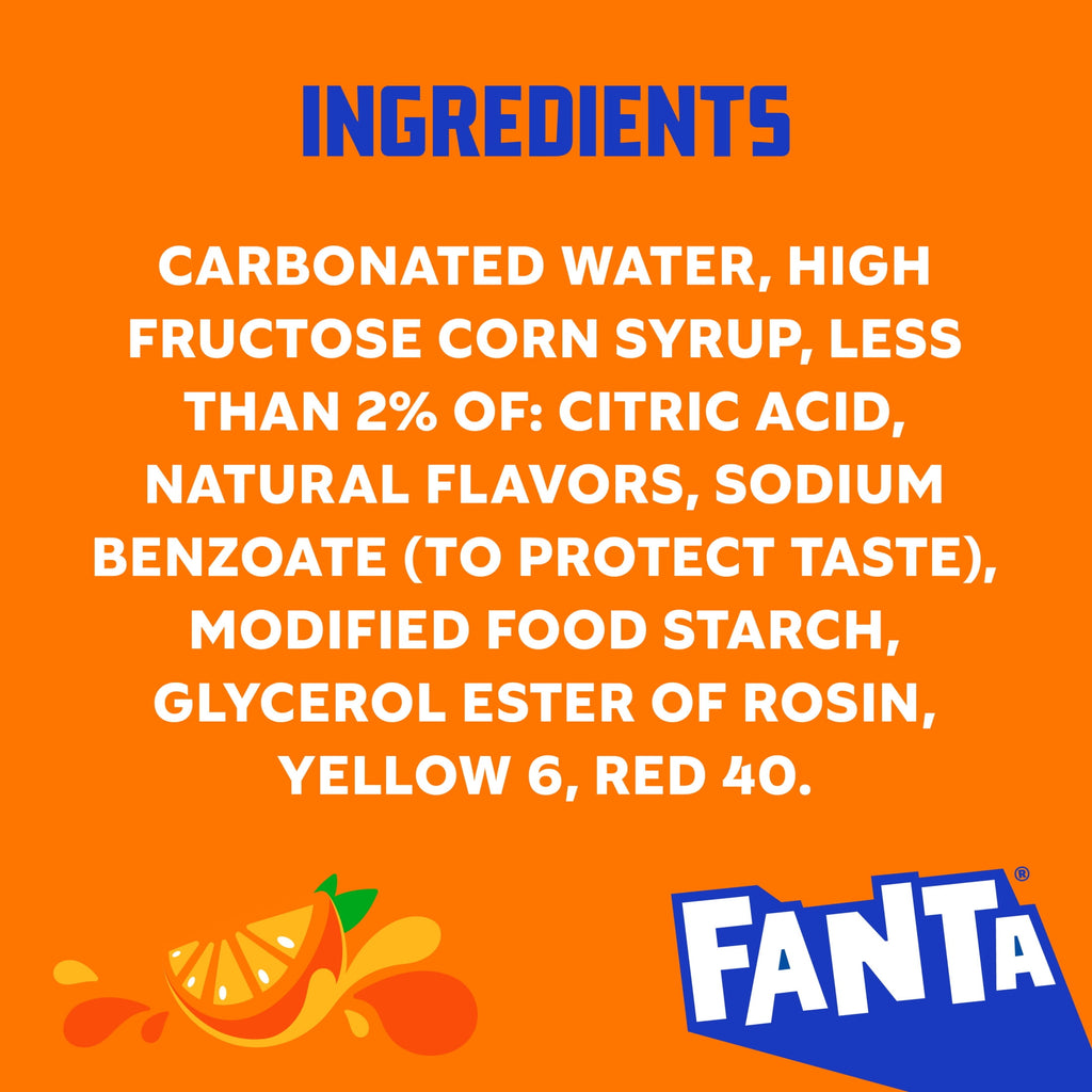 Fanta Orange Soda Pop Cans, 12 fl oz, 24 Pack