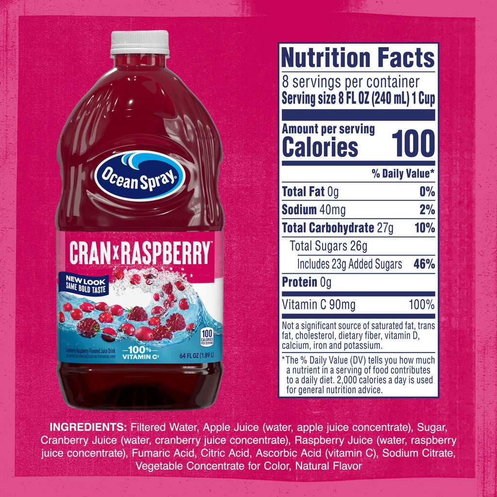 Ocean Spray® Cran-Raspberry® Cranberry Raspberry Juice Drink, 64 fl oz Bottle