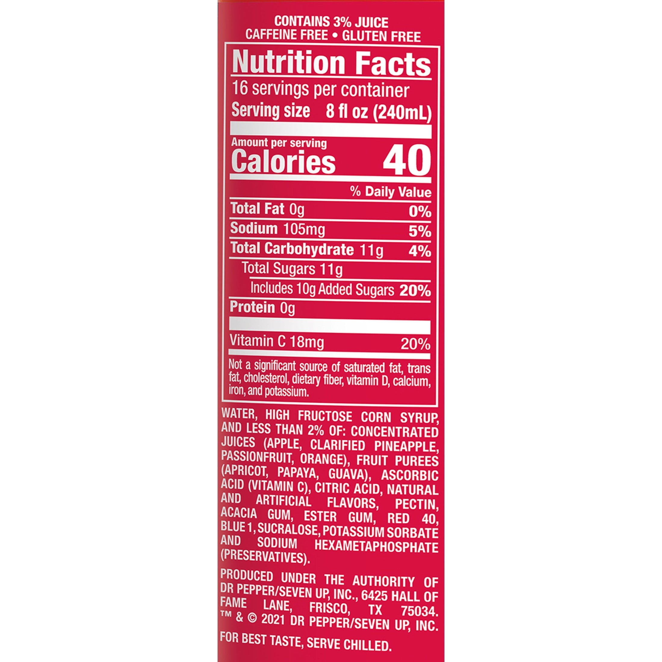 Hawaiian Punch Fruit Juicy Red Juice, 1 Gal, Bottle