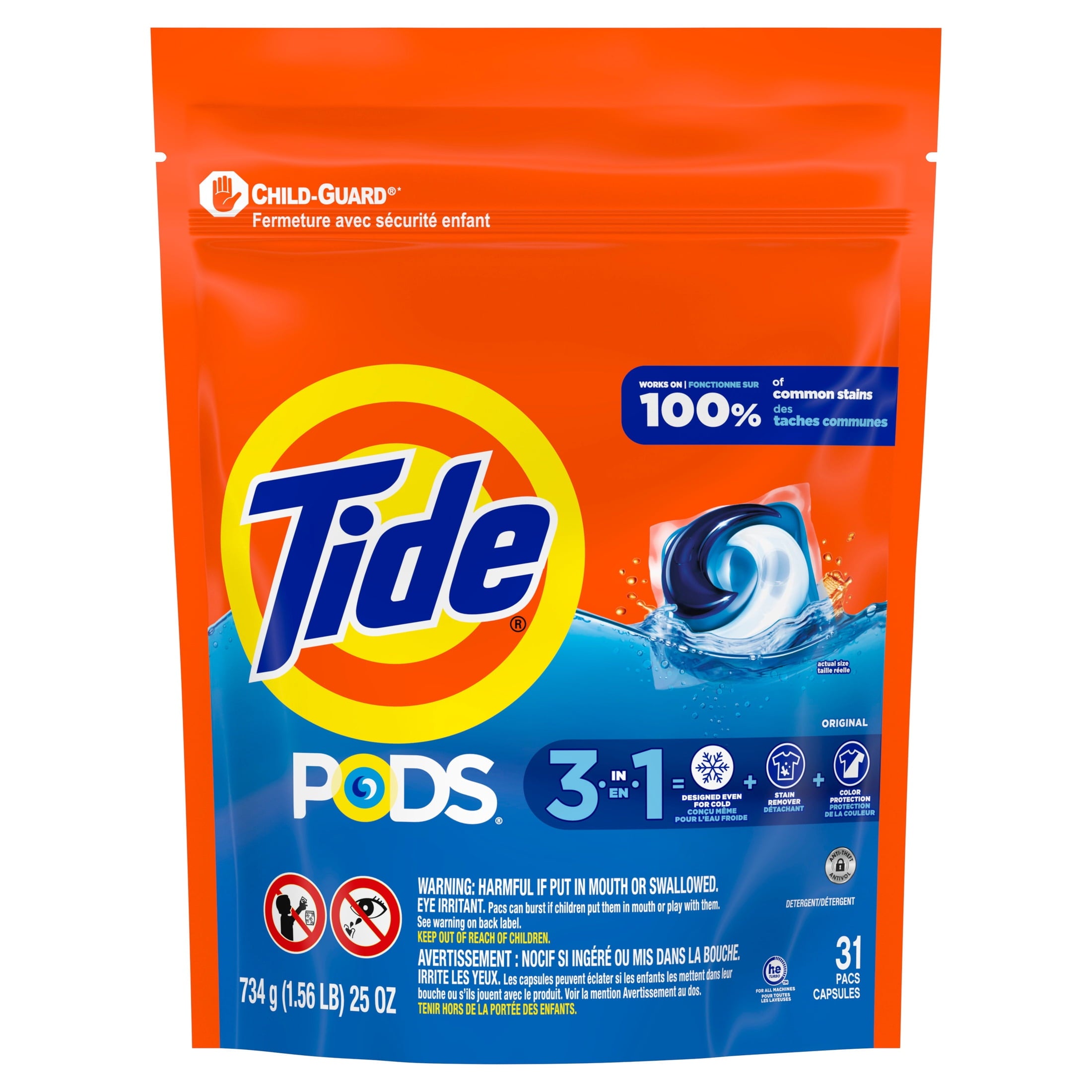Tide PODS Laundry Detergent Packs, Original Scent, 31 Count