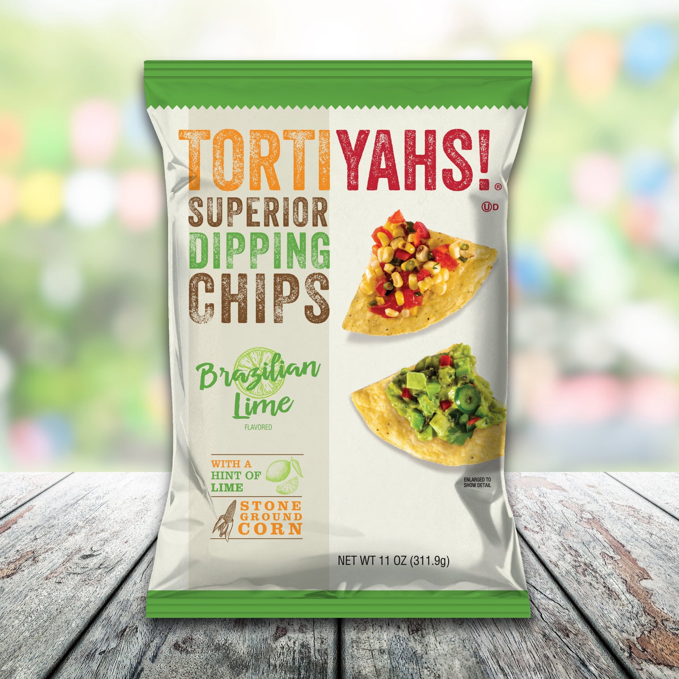 TORTIYAHS! Brazilian Lime Superior Dipping Chips, Gluten-Free, 11 oz Bag