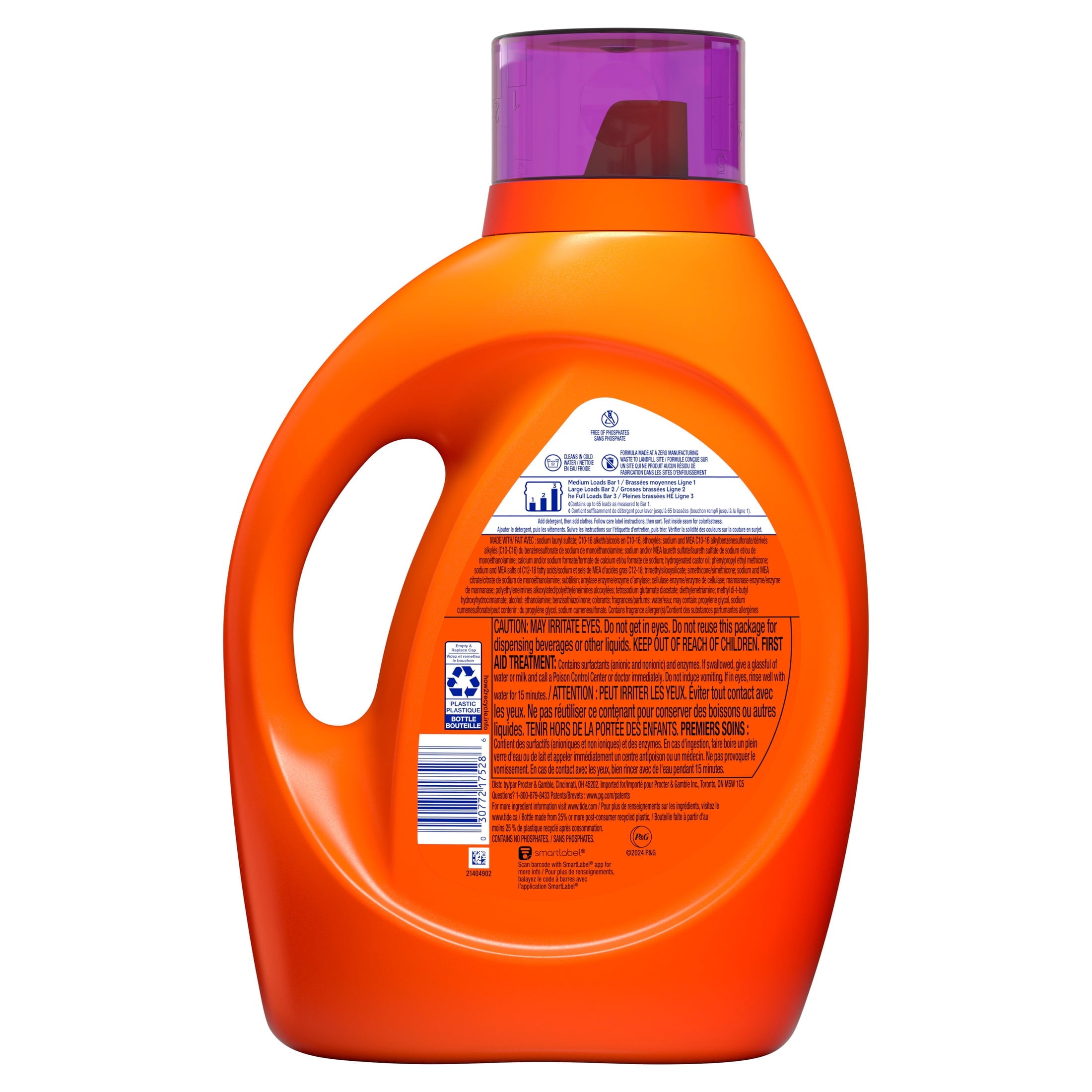 Tide Liquid Laundry Detergent, Ultra Febreze Spring and Renewal Scent, 92 fl oz, 65 Loads