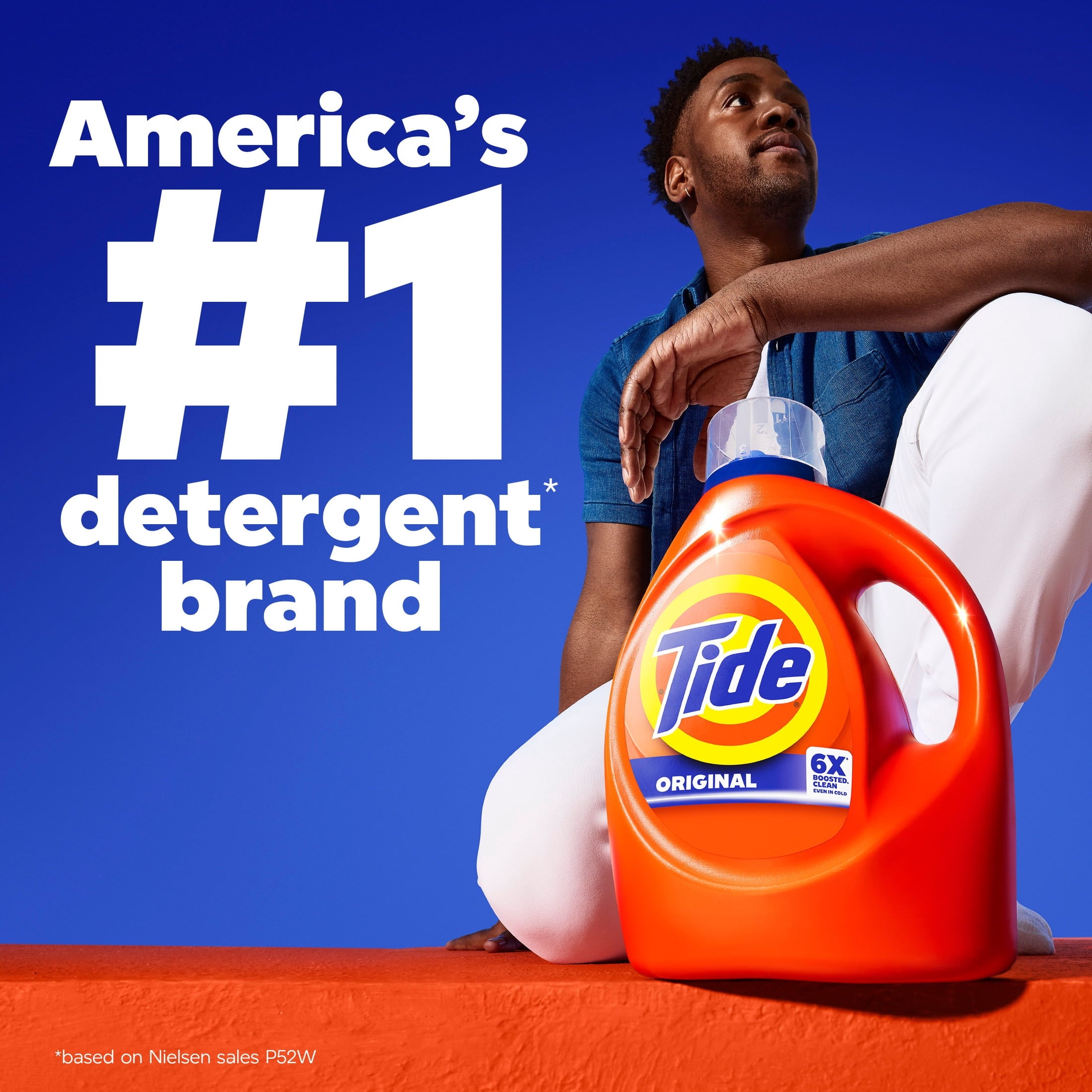 Tide Laundry Detergent Liquid with 6X Boosted Cleaning Power, Original Scent, 125 fl oz, 100 Loads