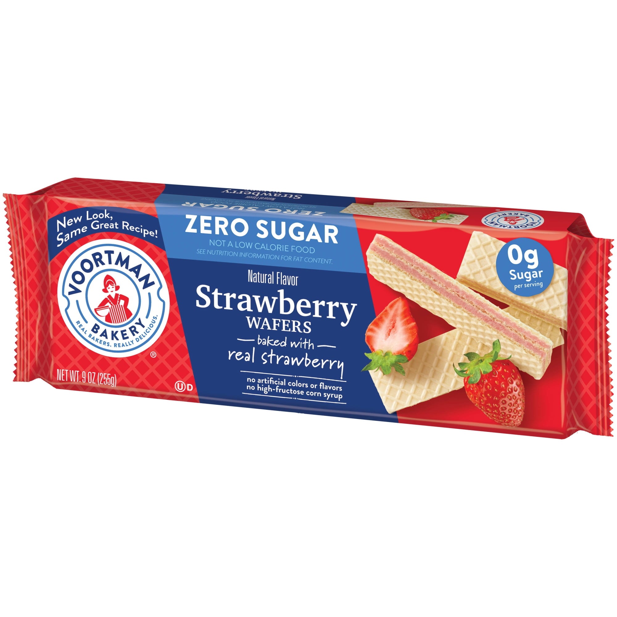 VOORTMAN Bakery Zero Sugar Strawberry Wafer Cookies 9 oz