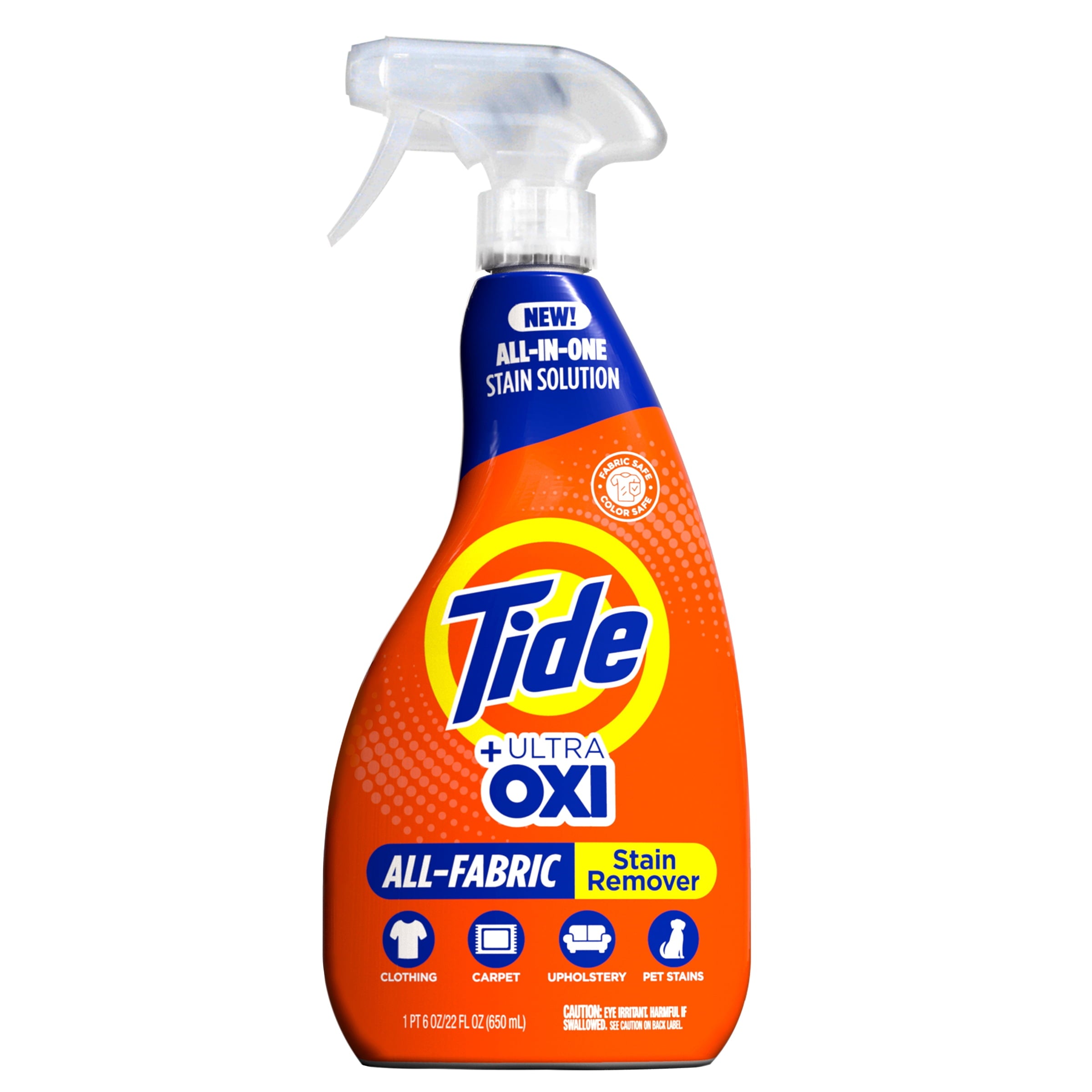 Tide +Ultra Oxi All-Fabric Laundry Stain Remover Spray, 22 fl oz