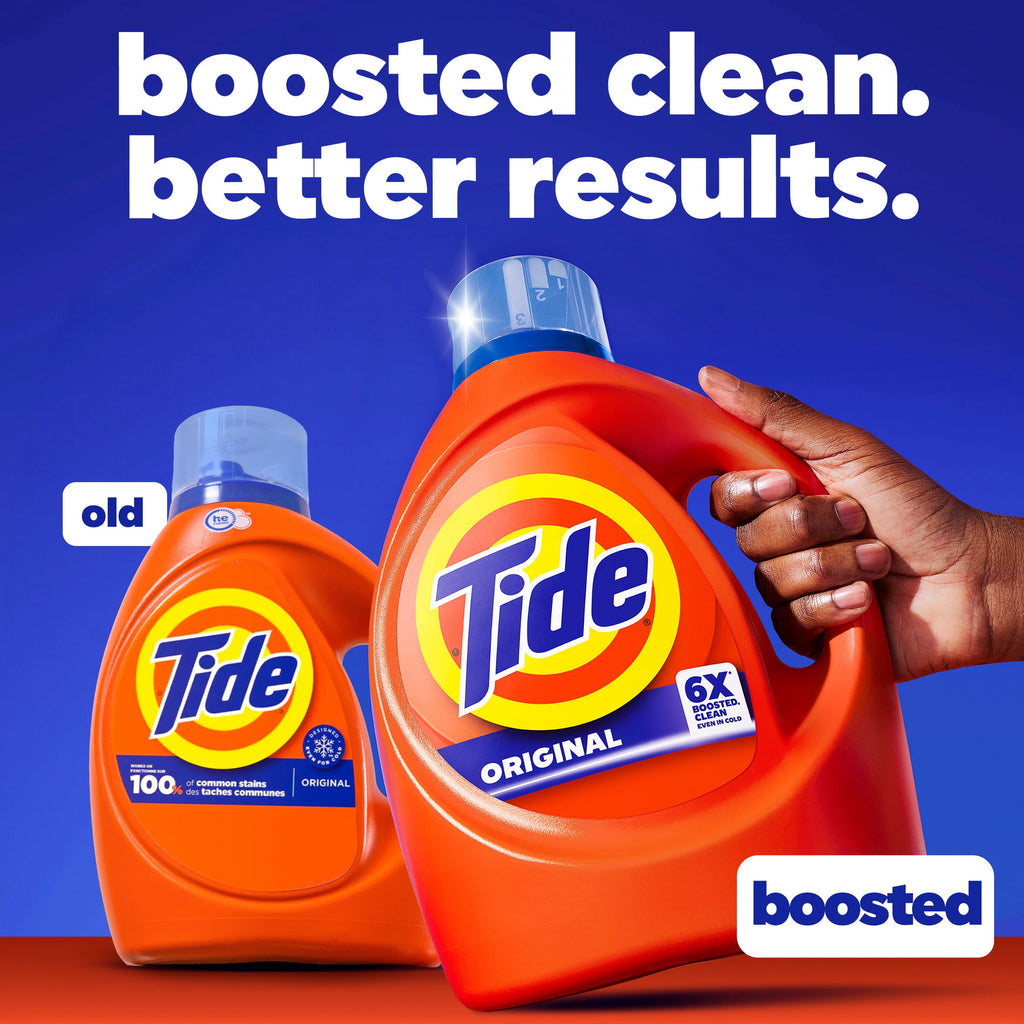 Tide Laundry Detergent Liquid with 6X Boosted Cleaning Power, Original Scent, 125 fl oz, 100 Loads
