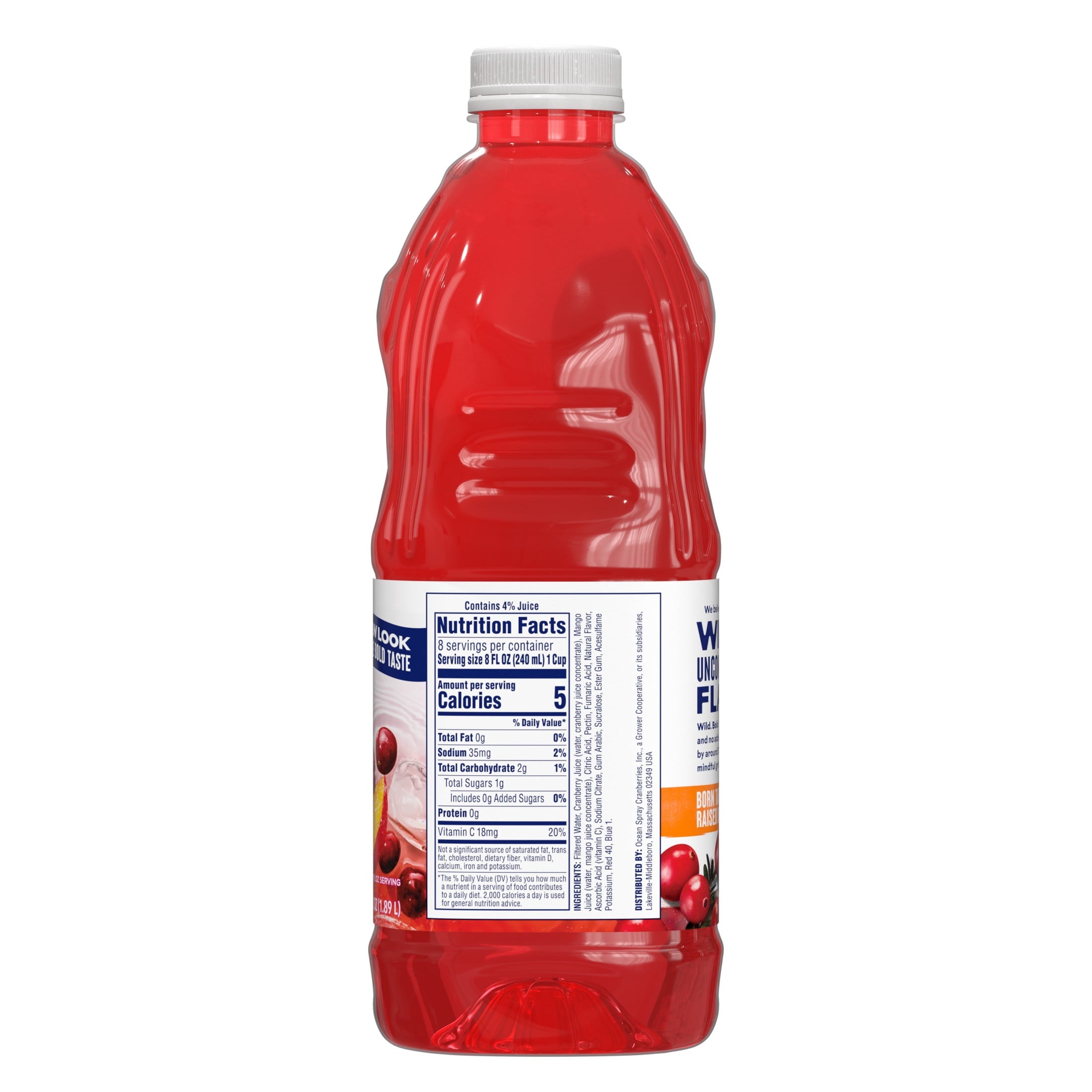 (8 pack) Ocean Spray® Diet Cran-Mango™ Cranberry Mango Juice Drink, 64 fl oz Bottle
