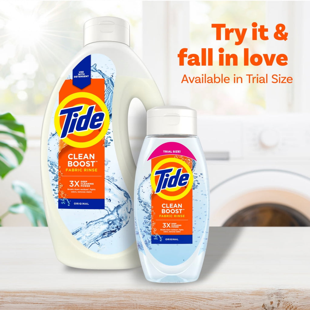 Tide Clean Boost Fabric Softener Rinse, Removes Odors and Residues, Original Scent, 48 fl oz