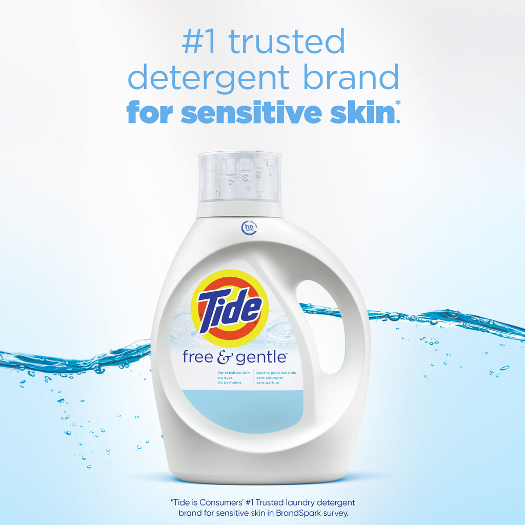 Tide Free & Gentle Liquid Laundry Detergent, 107 loads 154 fl oz