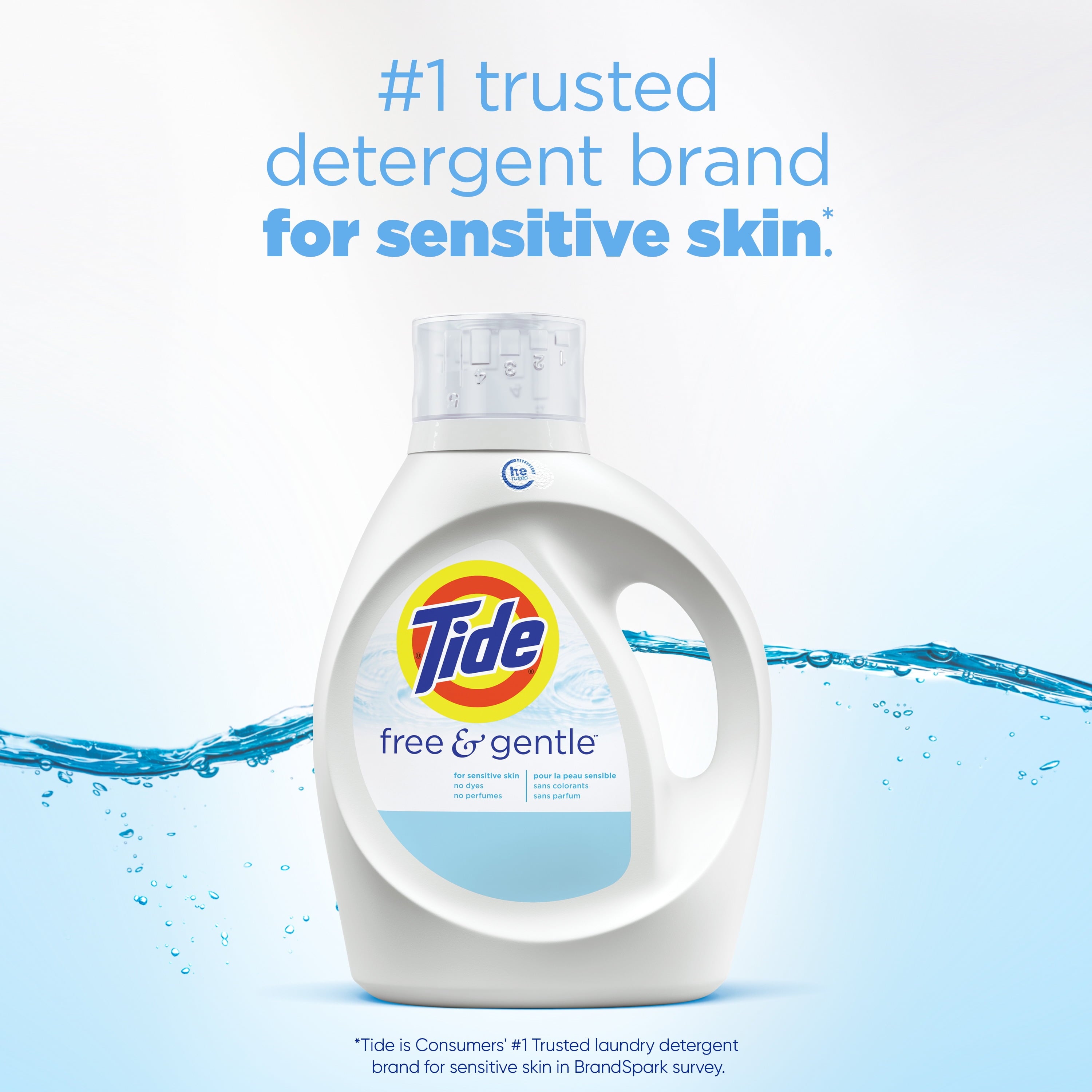 Tide Free & Gentle Liquid Laundry Detergent, 107 loads 154 fl oz