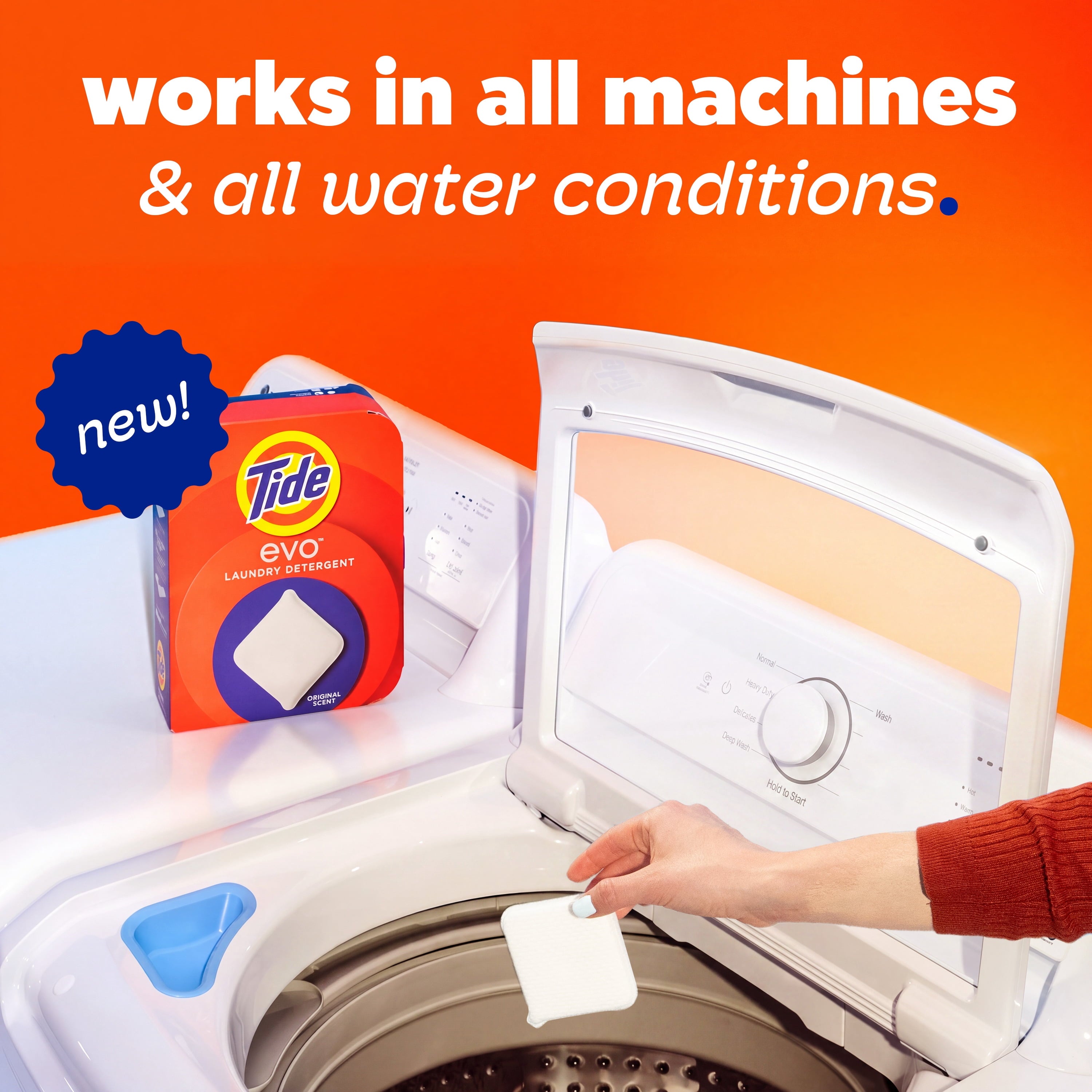 Tide evo Laundry Detergent Tiles, 100% Concentrated, Original Tide Scent, 16 Count