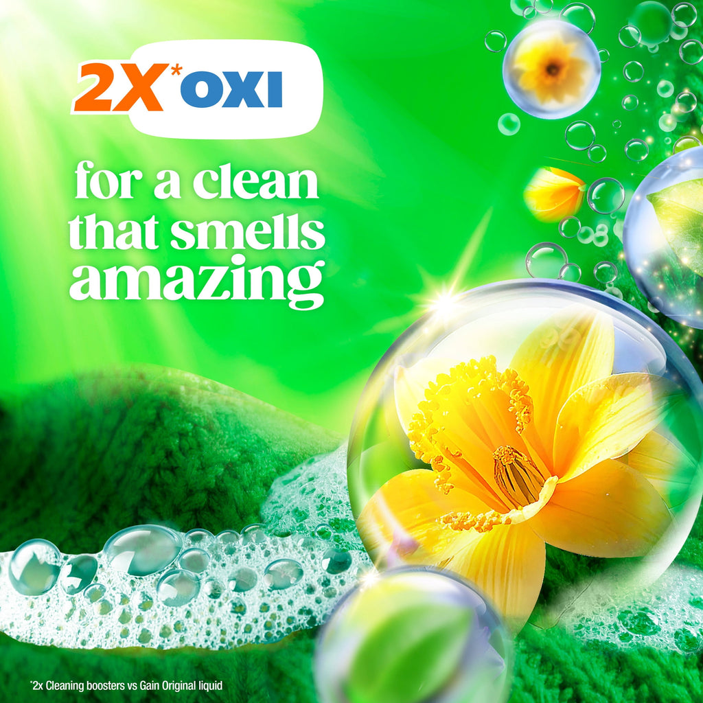 Gain Flings Laundry Detergent Soap Pacs, 4-in-1 Oxi Boost and Febreze, Original Scent, 102 Count
