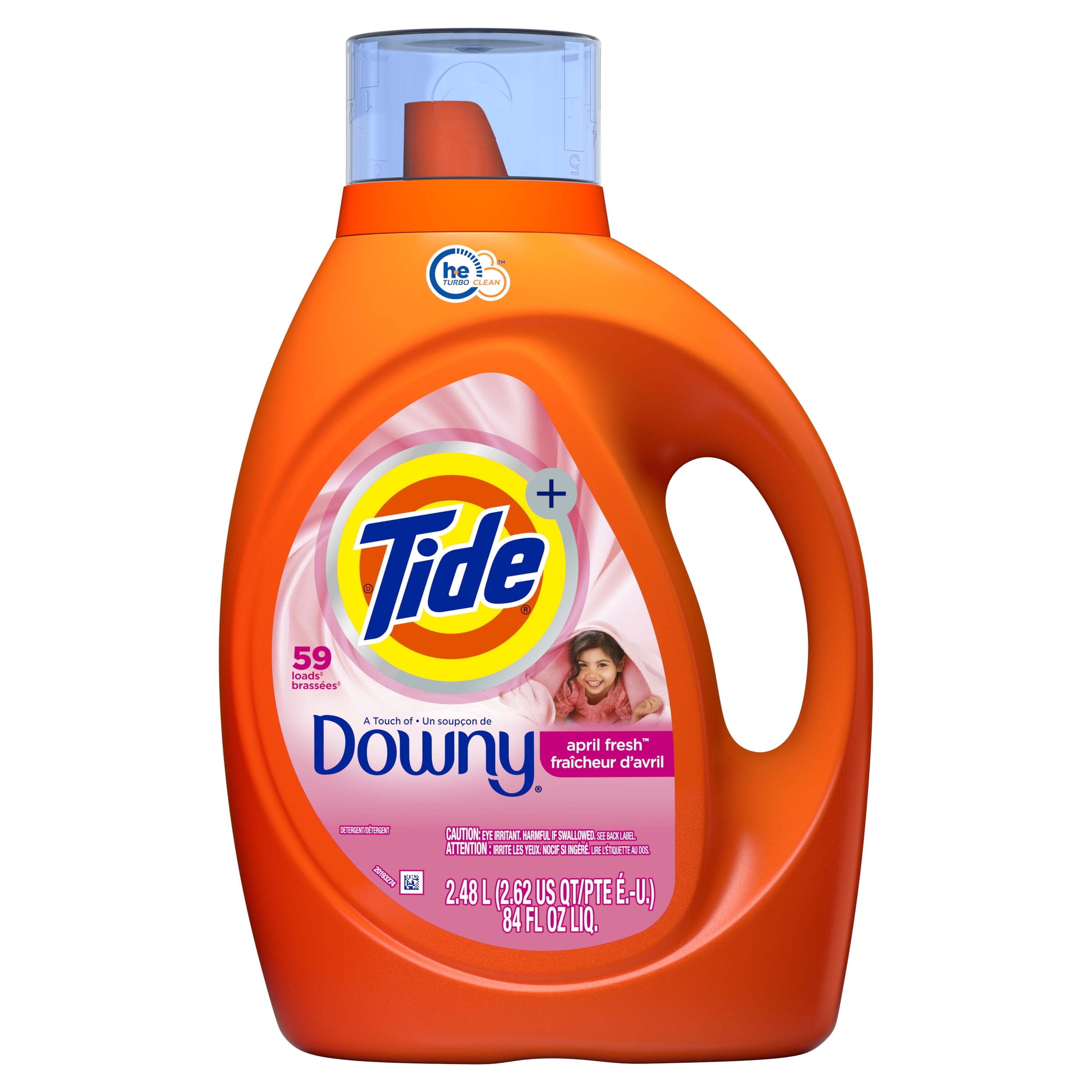 Tide Plus a Touch of Downy Liquid Laundry Detergent, April Fresh Scent, 84 fl oz, 59 Loads