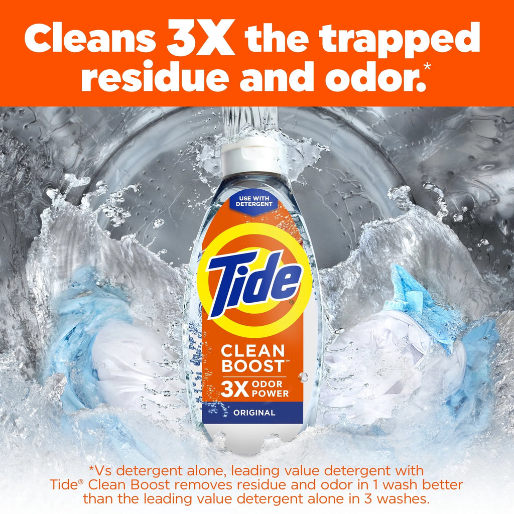 Tide Clean Boost Fabric Softener Rinse, Removes Odors and Residues, Original Scent, 48 fl oz