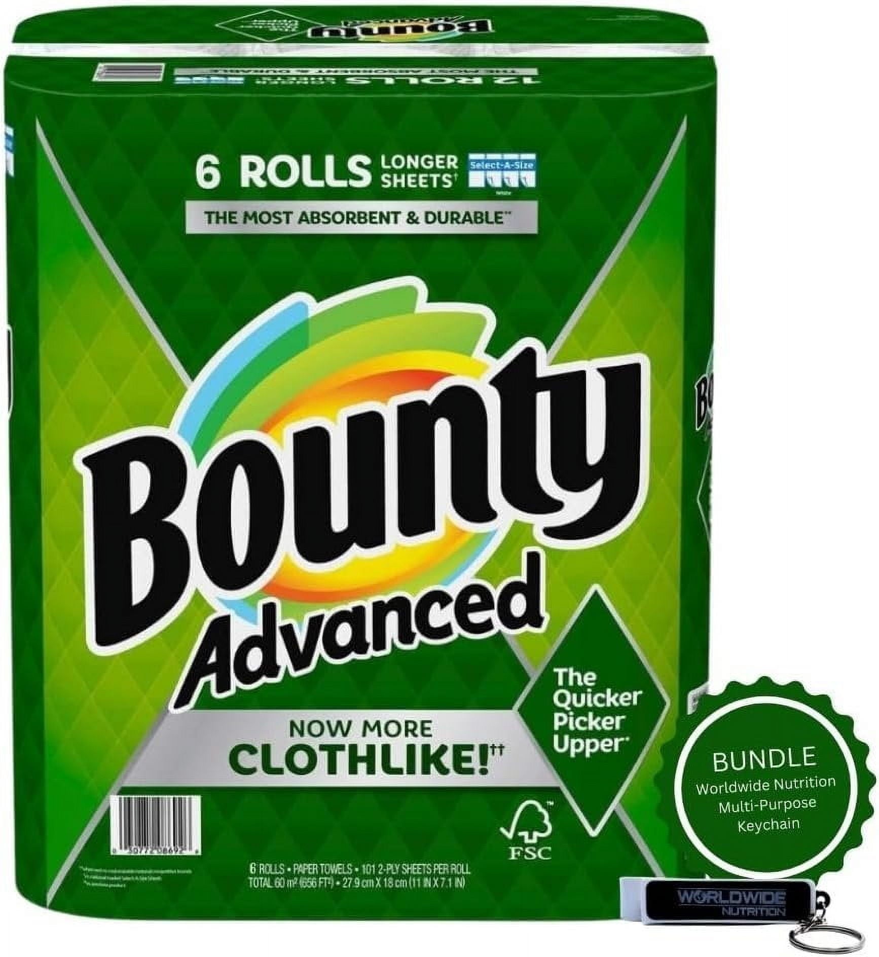 Bounty Advanced 2-Ply Paper Towel - Absorbent, Durable, and Clothlike - Select-A-Size - 3 Rolls