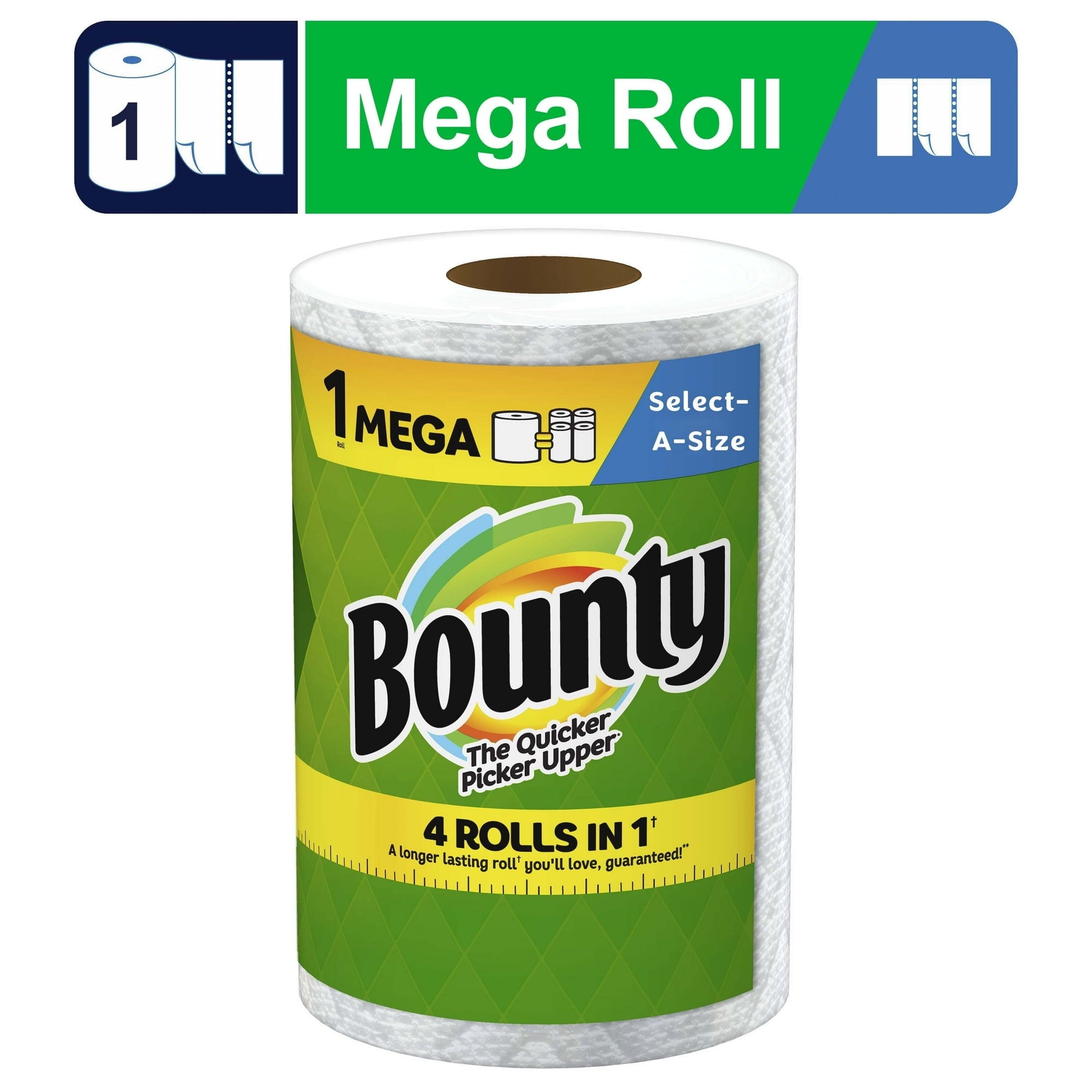 Bounty Paper Towels Select-A-Size, 1 Mega Roll ( 2 pack)