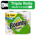 Bounty Paper Towels Select-A-Size Print, 2 Triple Rolls, 123 Sheets Per Roll 4 PACK
