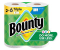 Bounty Paper Towels Select-A-Size White, 123 Sheets per Roll, 2 Triple Rolls