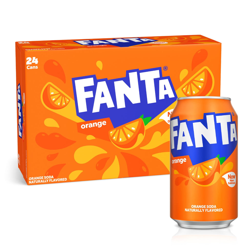 Fanta Orange Soda Pop Cans, 12 fl oz, 24 Pack