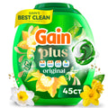 Gain Plus Flings Laundry Detergent Liquid Washing Pacs, Gain's Best All-In-One Clean, Original Scent, 45 Count