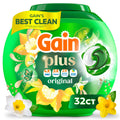 Gain Plus Flings Laundry Detergent Liquid Washing Pacs, Gain's Best All-In-One Clean, Original Scent, 32 Count