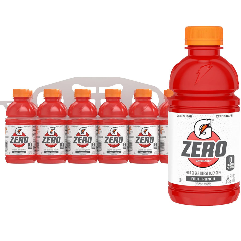 Gatorade Zero Sugar Thirst Quencher Lemon Lime Sports Drinks, 12 fl oz, 12 Count Bottles