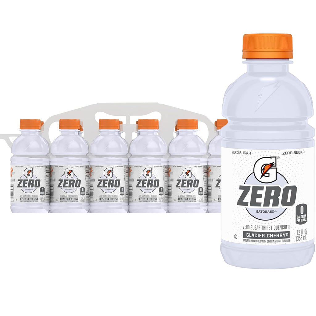 Gatorade Zero Sugar Thirst Quencher Lemon Lime Sports Drinks, 12 fl oz, 12 Count Bottles